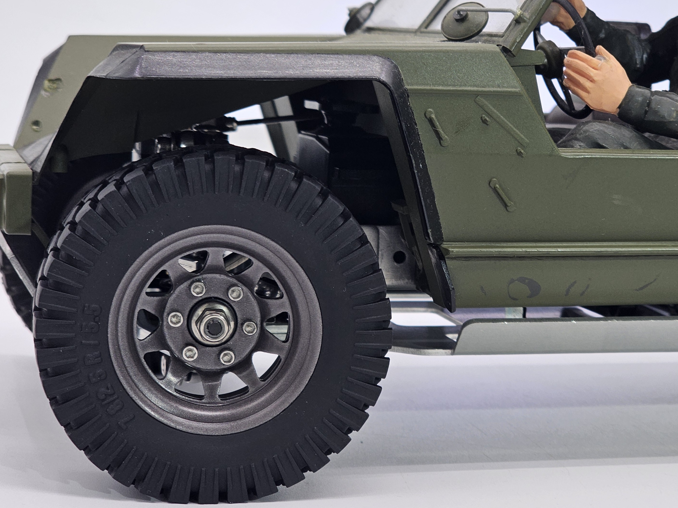 Stamped steel 1.55" 10-Spoke Gray Beadlock wheels. WT15541-A