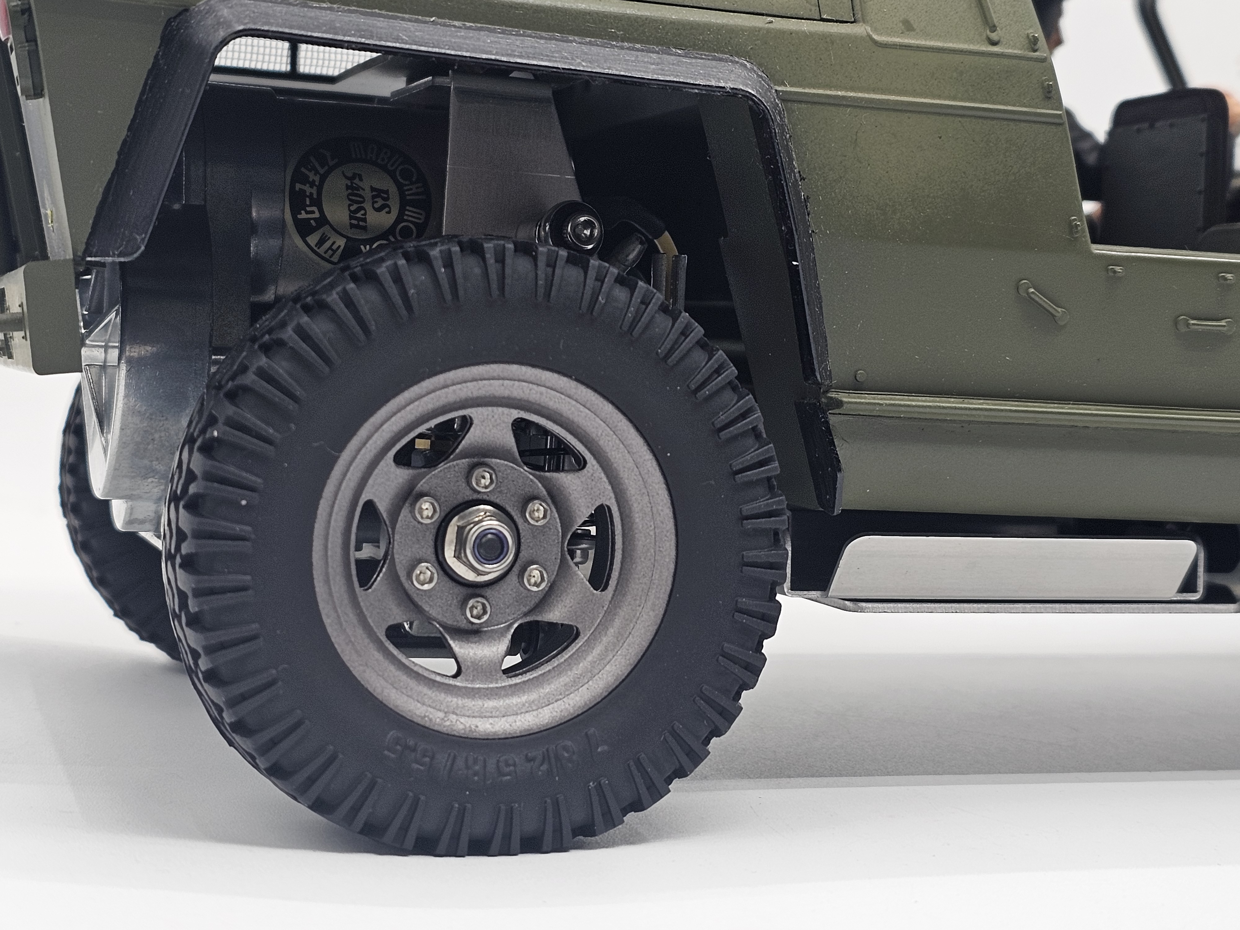 Stamped steel 1.55" 6-Spoke Gray Beadlock wheels. WT15539-B