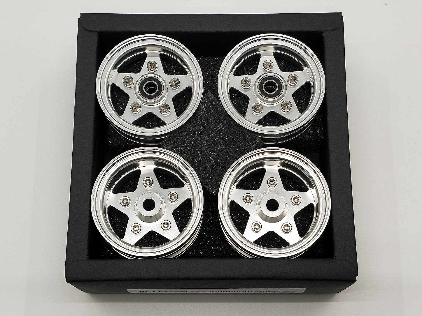 6.TAMIYA FAST ATTACK silver aluminum wheels set