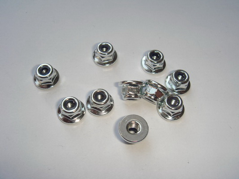 NL95013 Hex flange locking M3 nuts set