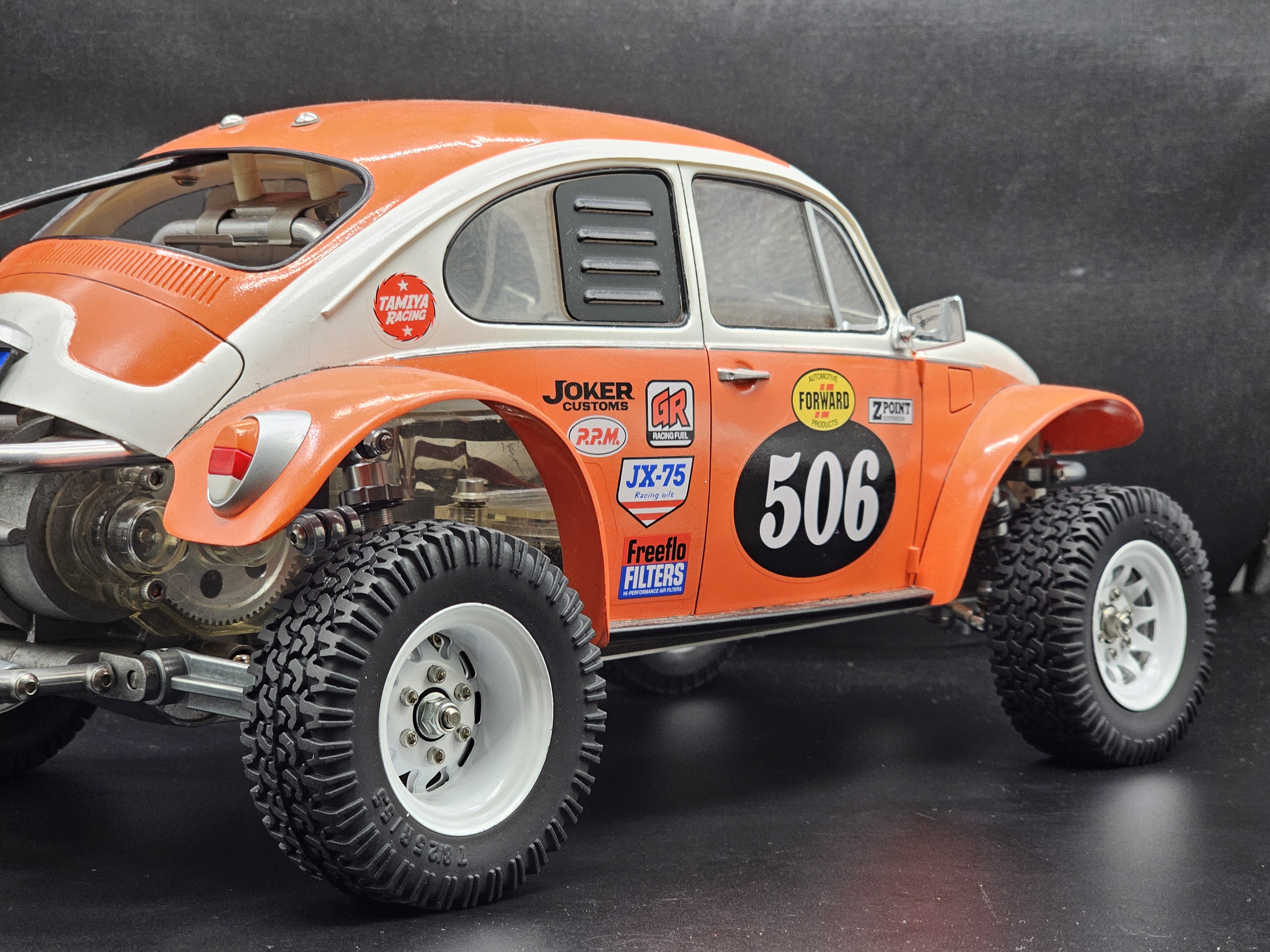 1.55" 76mm on road Tires with foam.