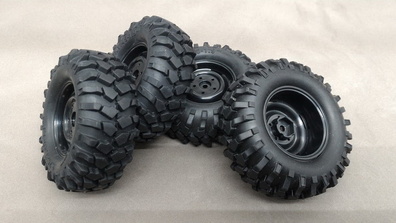 1.9" 95mm diameter scale truck tires.